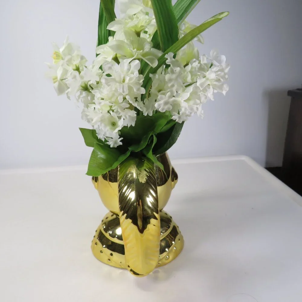 Gold Knight in Shining Armor with White Flowers #2